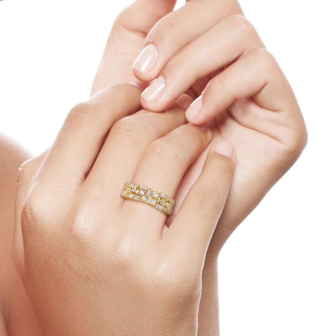 Golden Facets Ring