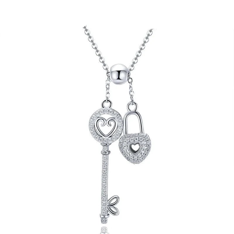 The Key of heart Lock Necklace