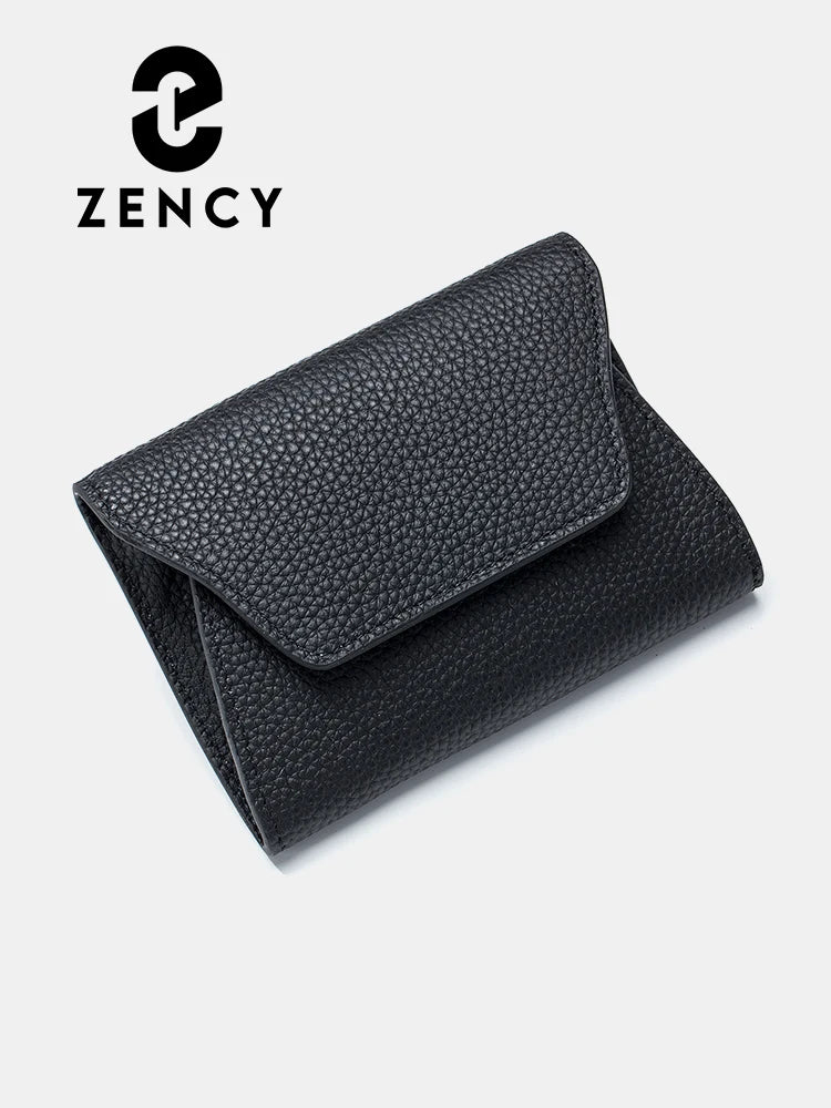 Zency Women's Genuine Leather Wallet Case Money Bags Female Coin Purse Small Fashin High Quality Credit Card Bag Organizer Pouch