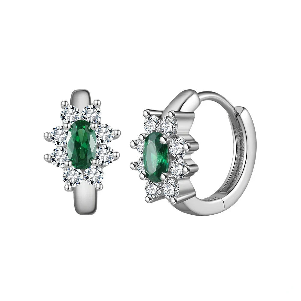 Mystic Emerald Hoops