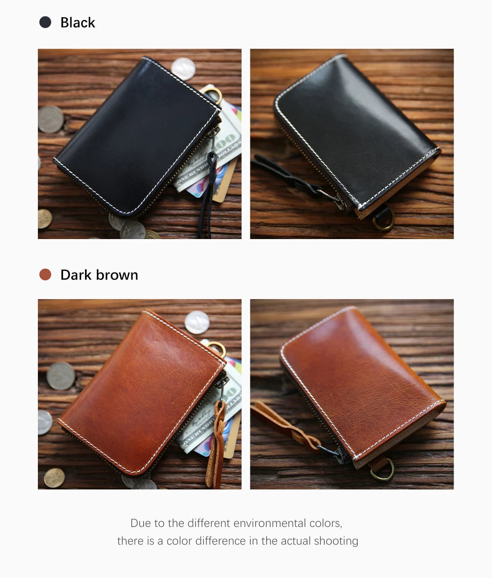 Zency Genuine Leather Long Wallet Cowhide Clutch Multiple Card Slots Holders Bag Coin Purses Unisex Multifunction Solid Bags