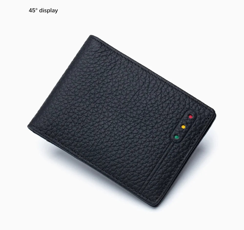 Zency Women's Ultra-thin FIRD Anti-theft Wallet Case Genuine Leather Multi-functional Card Holder Clip Creative Coin Purse