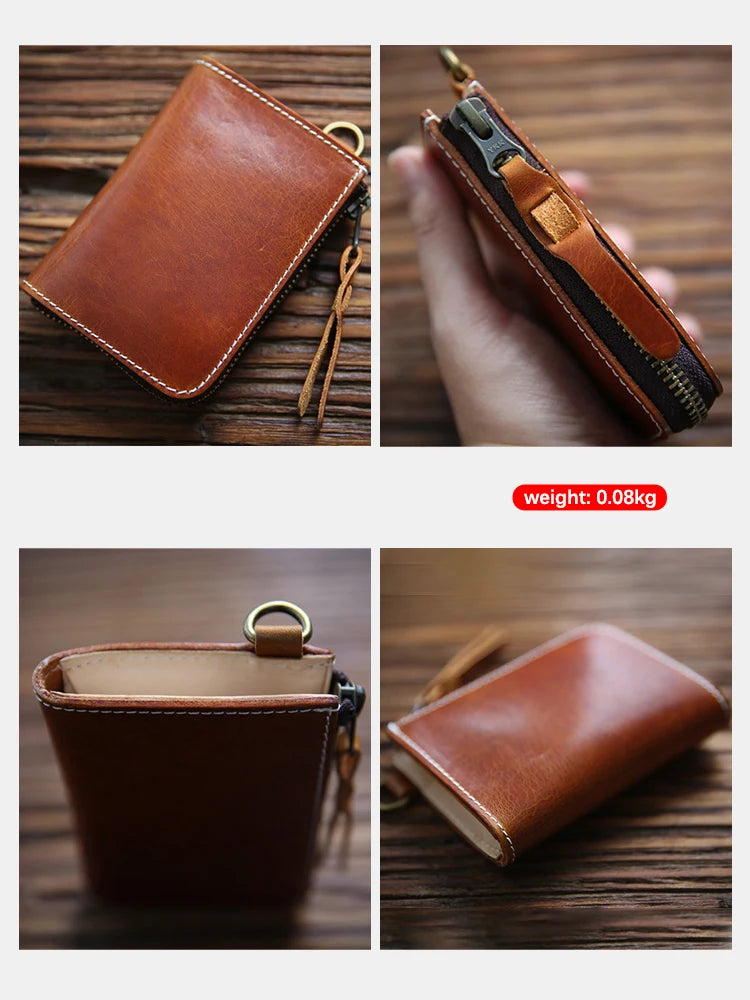 Zency Genuine Leather Long Wallet Cowhide Clutch Multiple Card Slots Holders Bag Coin Purses Unisex Multifunction Solid Bags