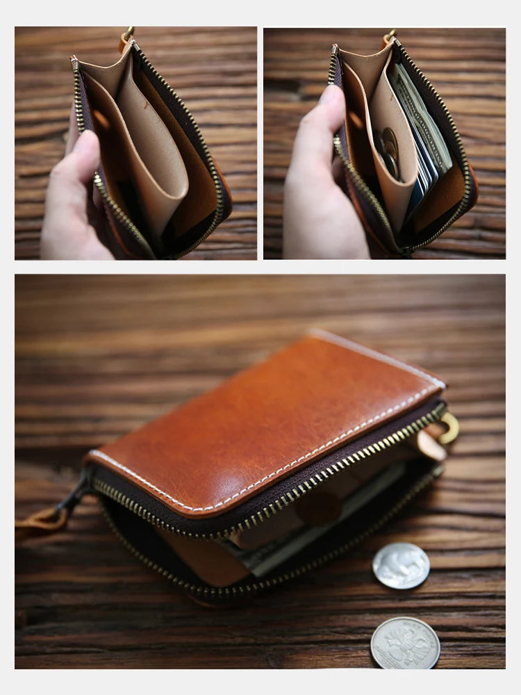 Zency Genuine Leather Long Wallet Cowhide Clutch Multiple Card Slots Holders Bag Coin Purses Unisex Multifunction Solid Bags