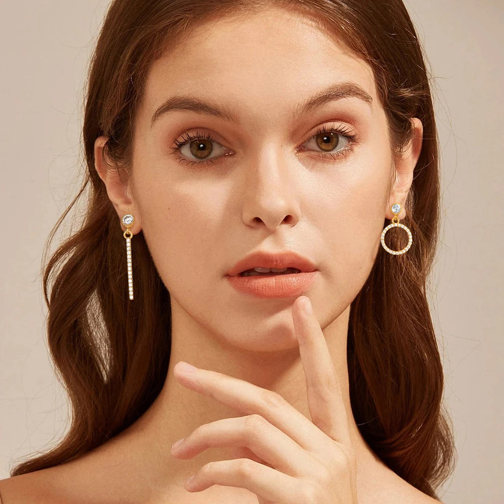 Dangle Geo Earrings