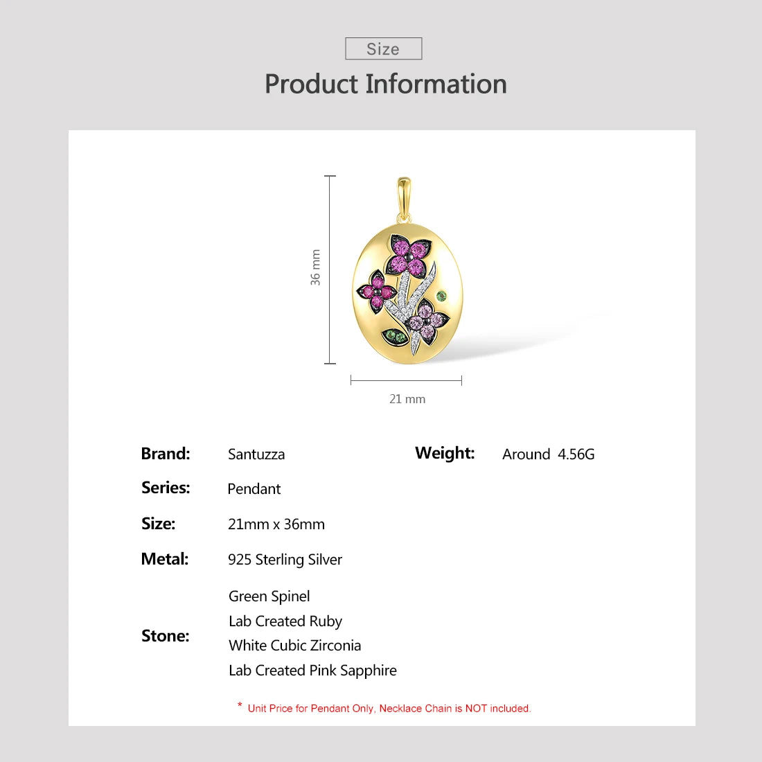 Pink Sapphire Flower Pendant