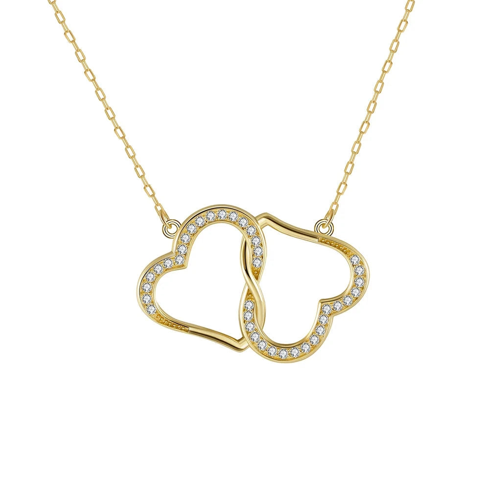 Crossed Hearts Necklace