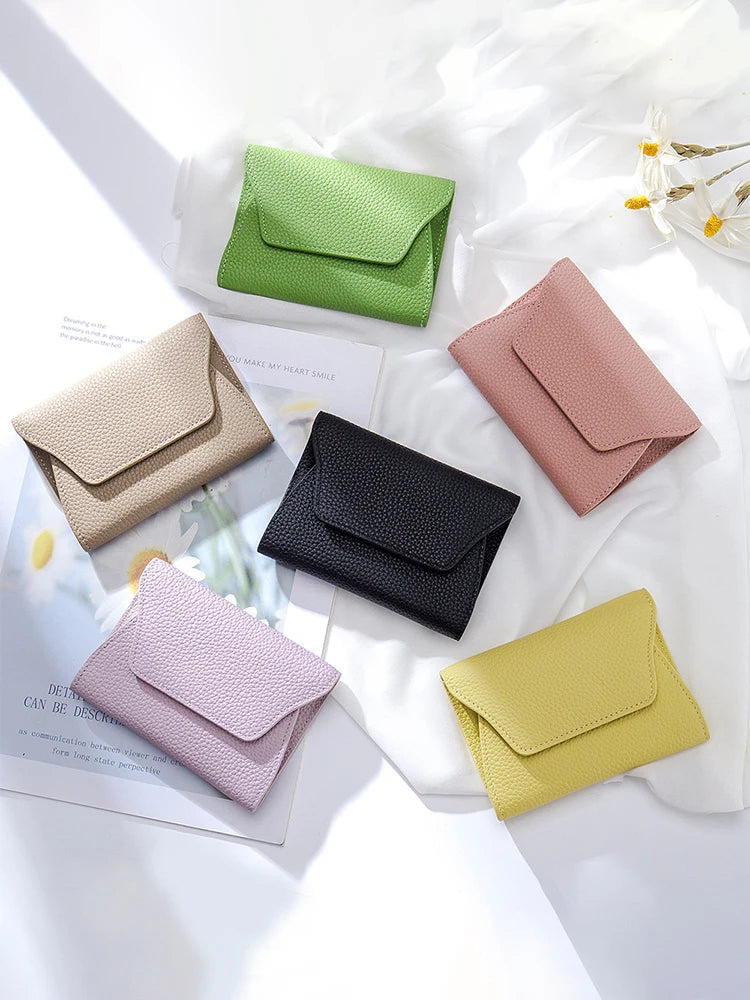 Zency Women's Genuine Leather Wallet Case Money Bags Female Coin Purse Small Fashin High Quality Credit Card Bag Organizer Pouch