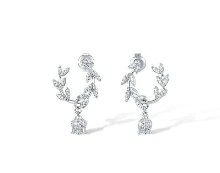 Crystal Flower Earrings