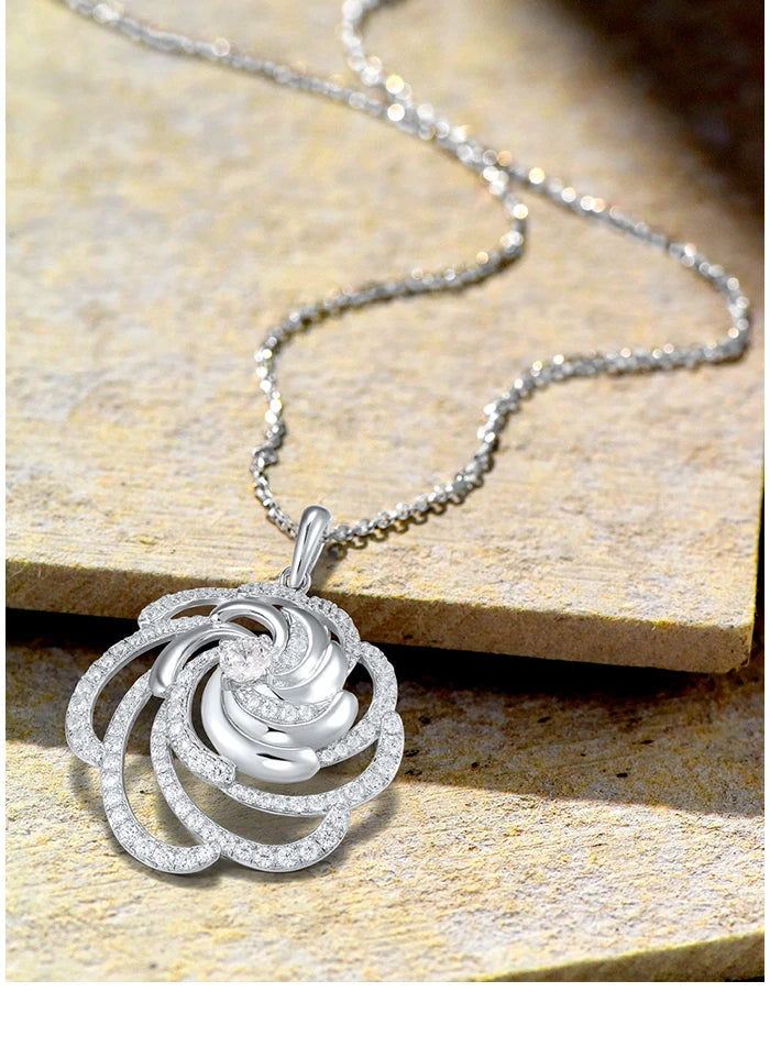 Radiant Twisted Flower Pendant