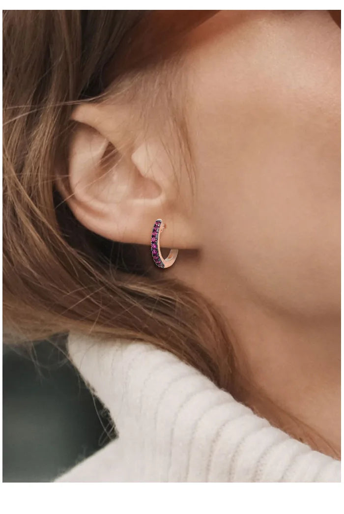 Spinel Hoops Earrings