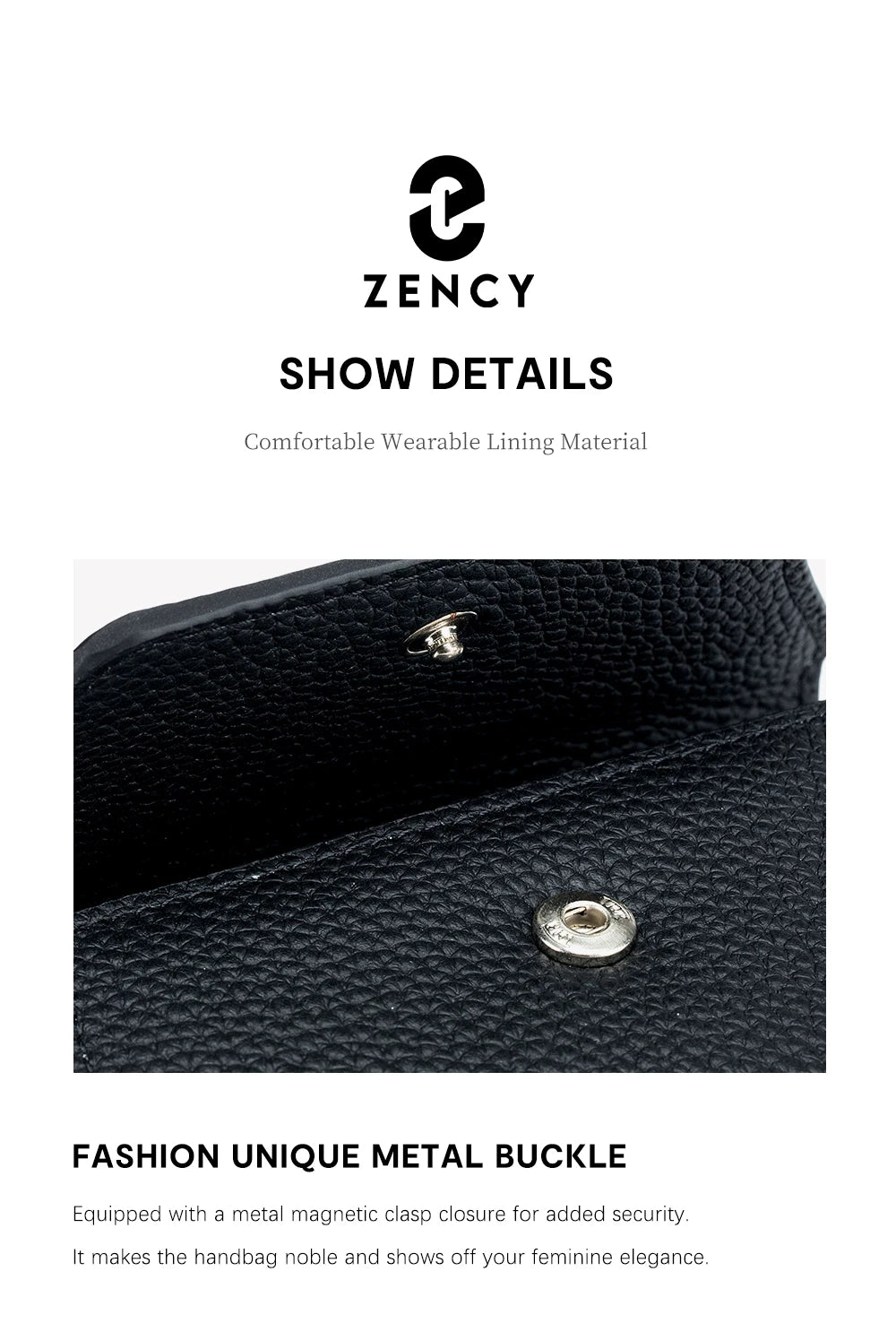 Zency Women's Genuine Leather Wallet Case Money Bags Female Coin Purse Small Fashin High Quality Credit Card Bag Organizer Pouch