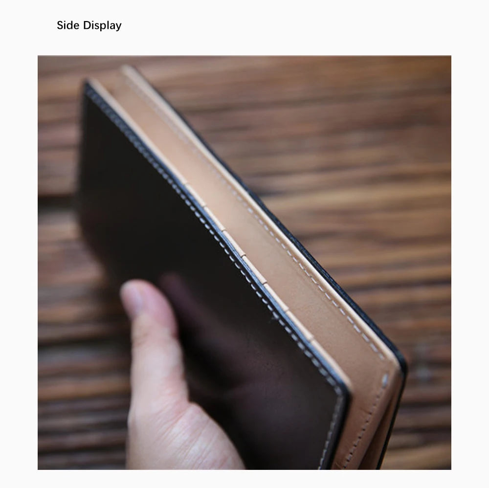 Zency Genuine Leather Long Wallet Cowhide Clutch Multiple Card Slots Holders Bag Coin Purses Unisex Multifunction Solid Bags