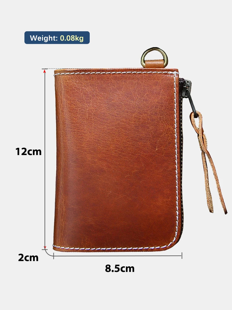 Zency Genuine Leather Long Wallet Cowhide Clutch Multiple Card Slots Holders Bag Coin Purses Unisex Multifunction Solid Bags