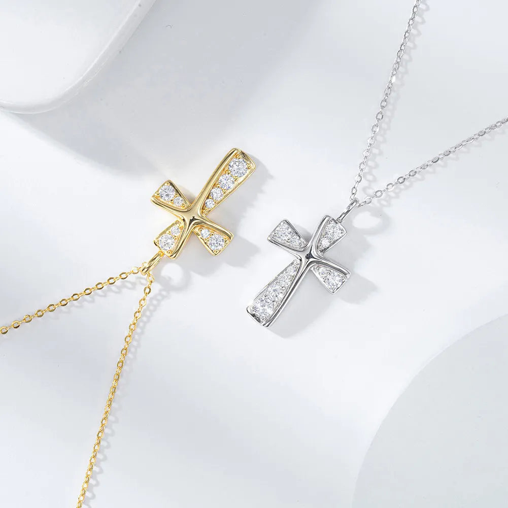 Crystal Cross Earrings