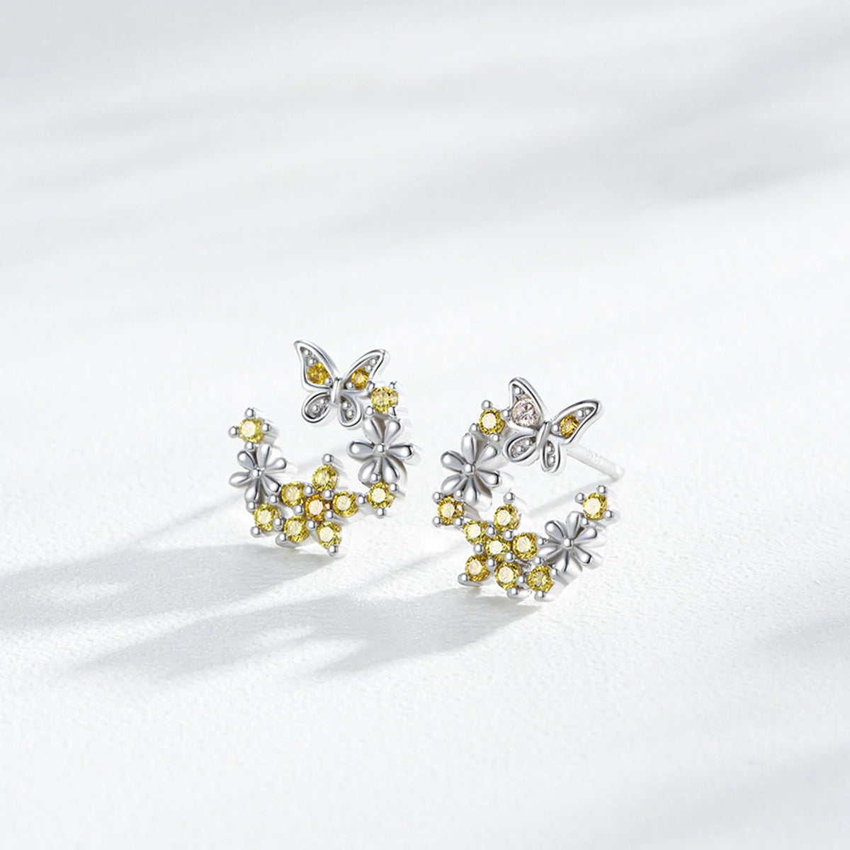 Yellow Butterfly Earrings