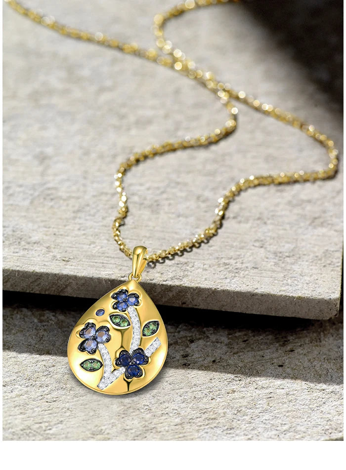 Blue Flower Pendant