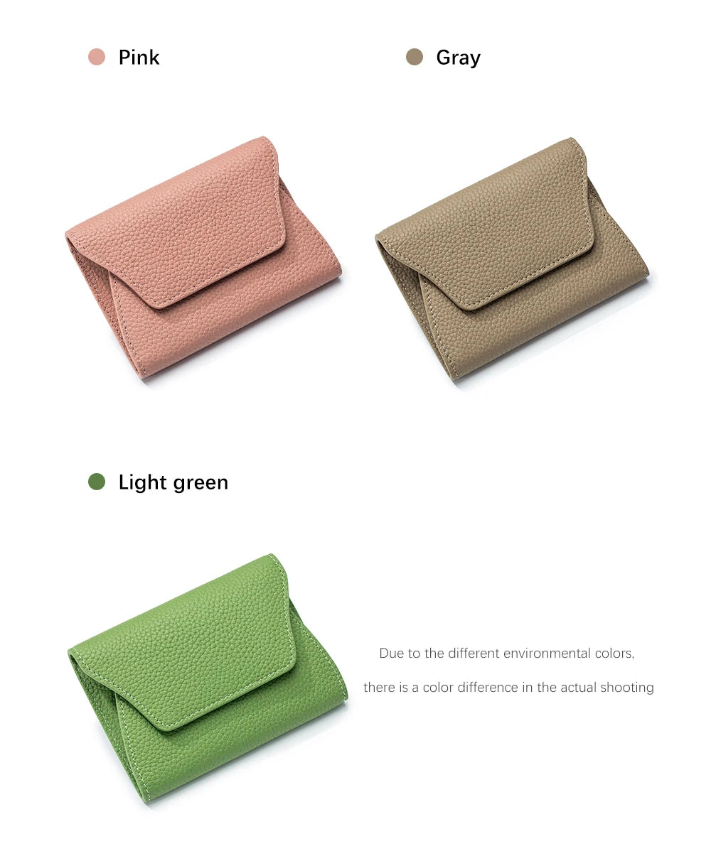 Zency Women's Genuine Leather Wallet Case Money Bags Female Coin Purse Small Fashin High Quality Credit Card Bag Organizer Pouch