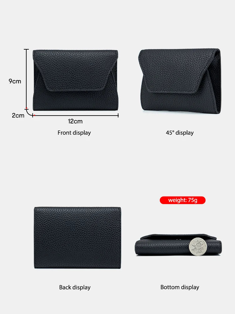 Zency Women's Genuine Leather Wallet Case Money Bags Female Coin Purse Small Fashin High Quality Credit Card Bag Organizer Pouch