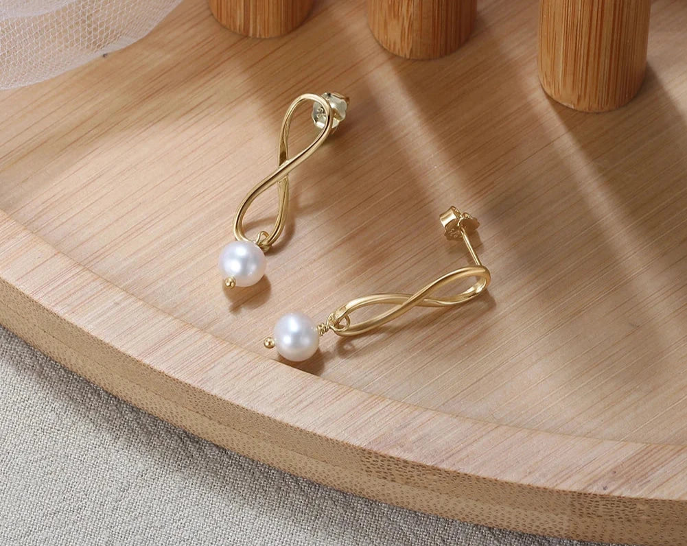 Geo Pearl Earrings