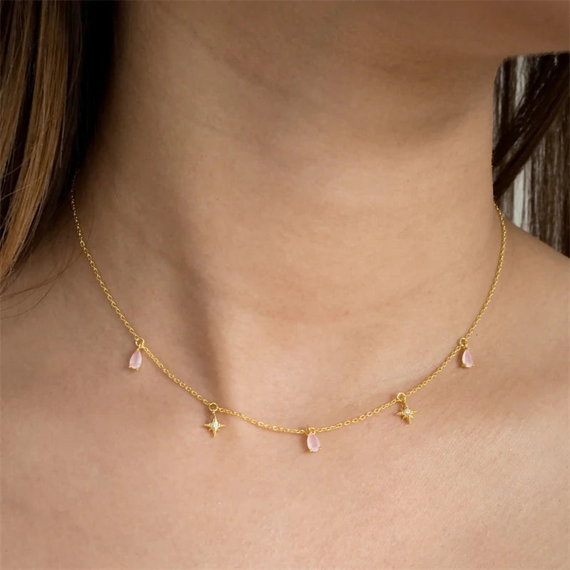 Luxe Crystal Drops Necklace