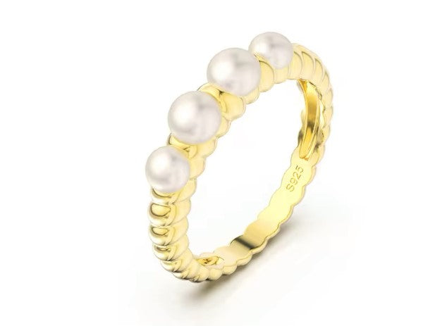 Gilded Pearl Ring