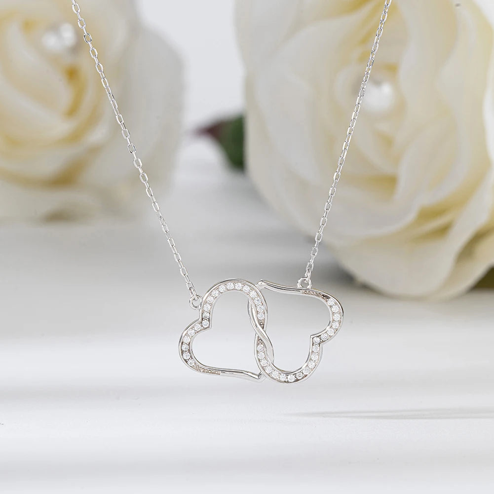 Crossed Hearts Necklace