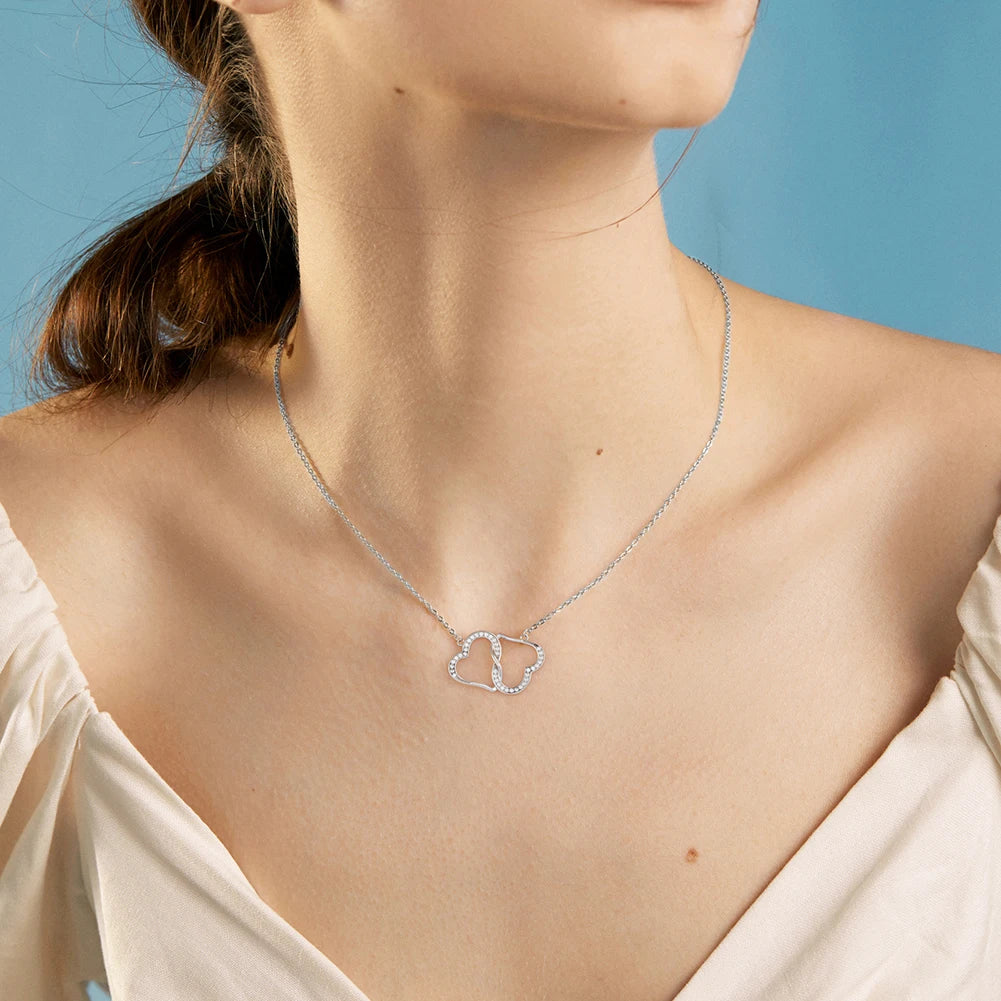 Crossed Hearts Necklace