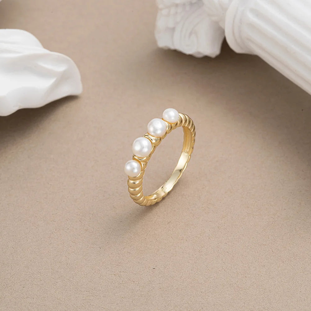 Gilded Pearl Ring