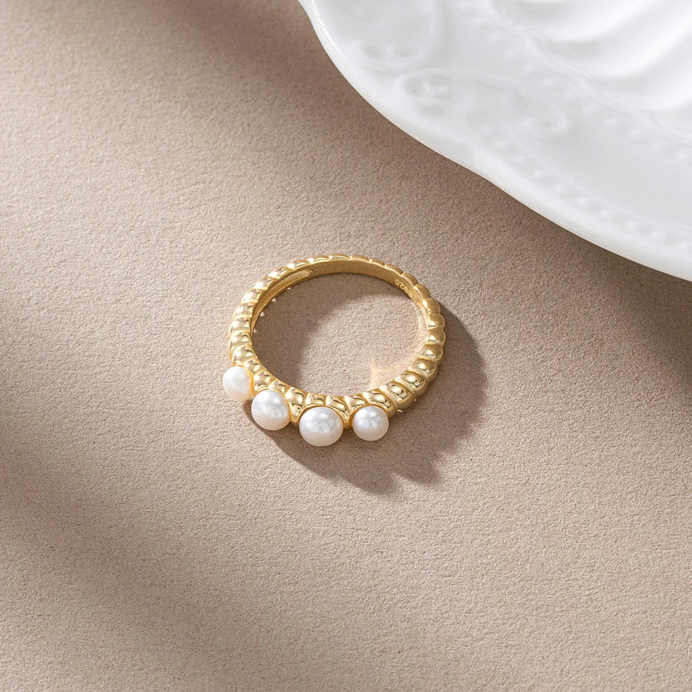 Gilded Pearl Ring